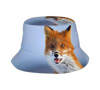 Cappello da Sole Little Fox Print Moda Cappello Pescatore Traspirante Cappellino per Uomo Spiaggia Viaggio