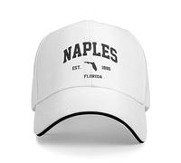 Cappello da Sole Naples EST 1886 Florida State Pride Retro Cappello Moda,Traspirante Cappellino da Baseball Berretto da Baseball per Viaggi Tennis Regalo