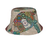 Cappello da Sole Ocean Beach Animal Colorful Mandala Sea Turtle