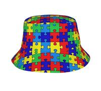 Cappello da Sole per autismo per Uomo e Donna, Cappello a Secchiello per la consapevolezza dell'autismo, Berretto Pieghevole, Ideale per Escursionismo, Spiaggia, Pesca, Estate, Safari.