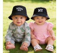Cappello da sole per bambini, cappello a secchio per bambini e bambine, protezione UV estiva, cappello da spiaggia, ricamato NY, ricamato MAMA's BOY, stile da pesca, per vacanze all'aperto, 0-3 anni 6