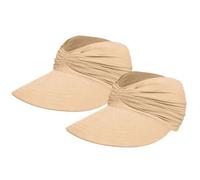 Cappello da sole per bambini con protezione per il collo, cappello da sole da donna, 50 anni, con tesa larga, leggero, pieghevole, ideale per il cappello da sole da uomo, impermeabile, cachi, Taglia