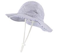 Cappello da sole per ragazze 2026 Cappello da sole per Neonati E Ragazze con Lsf 50+, Regolabile, Per Esterno, Per Con Cappello per Bambini Protezione UV Mutze Regali per Bambini, Blu marino, 6-12