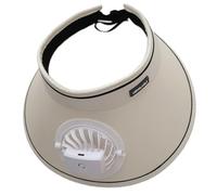 Cappello da sole regolabile con bordo protettivo per il sole, cappello da viaggio per attività all'aperto e gite in spiaggia alla moda da donna con raffreddamento ricaricabile, bianco, Taglia unica