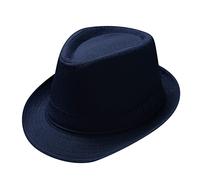Cappello da sole unisex britannico tinta unita jazz cappello da sole chignon da spiaggia, Marina Militare, Taglia unica