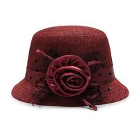 Cappello da Sole Uomo - Elegante Cappello Sole a Tesa Larga con Raffinato Motivo Floreale Ideale per L'Estate la Spiaggia i Viaggi e per Un Look alla Moda
