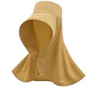 Cappello da sole UPF50+ con patta per il collo a tesa larga per le donne (giallo)
