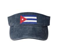 Cappello da sole vuoto con bandiera cubana - Cappello da sole traspirante ad asciugatura rapida, Blu navy, Taglia unica
