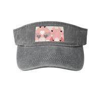 Cappello da sole vuoto stampato con grafico d'amore astratto - Alla moda e versatile, unisex, un articolo indispensabile per sport all'aria aperta/viaggi/uso quotidiano, grigio