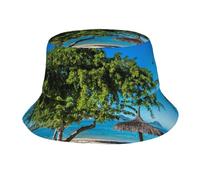 Cappello Da Sole White Sand Beach With Lounge Chairs And Umbrella Bucket