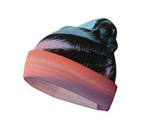 Cappello da spiaggia con palma di cocco e sabbia da uomo e donna in esecuzione leggero con teschio berretto termico cappello da lavoro invernale unisex nero