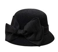 Cappello da spiaggia da donna alla moda cappello estivo da pescatore morbido con fiocco cappello da uomo, Nero , Taglia unica