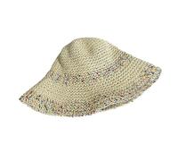 Cappello da spiaggia da donna cappelli da sole estivi per le donne che mostrano il viso piccolo cappello alla pescatora grande parasole e protezione solare mare spiaggia Cap, Colore 2, 56-58 cm