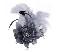 Cappello Da Sposa Cappello con fiori di rete simulati, fascia for capelli multicolore piume, accessori for da festa del tè Per Le Donne(8)