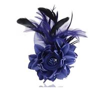 Cappello Da Sposa Cappello con fiori di rete simulati, fascia for capelli multicolore piume, accessori for da festa del tè Per Le Donne(4)