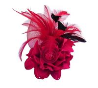 Cappello Da Sposa Cappello con fiori di rete simulati, fascia for capelli multicolore piume, accessori for da festa del tè Per Le Donne(1)