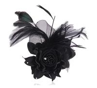 Cappello Da Sposa Cappello con fiori di rete simulati, fascia for capelli multicolore piume, accessori for da festa del tè Per Le Donne(5)