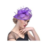 Cappello Da Sposa Cappello da donna con fiore for il tè, fascia for capelli velo e piume in rete fermaglio for for cocktail Per Le Donne(7)