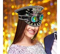 Cappello da sposa con decorazioni in strass per cappello gotico per la festa