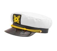 Cappello da sposo, Cappello da capitano dello sposo con ricamo e ancora per festa di matrimonio, accessorio per addio al celibato - Classico stile marinaro, 58 cm/22, 83 pollici - Cappelli da addio