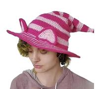 Cappello da strega a righe con orecchie di coniglio Unico Berretto per Halloween Dress Up Costume Cosplay Puntelli Ornamento Veloce E Semplice