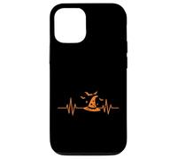 Cappello da strega battito cardiaco linea ECG Halloween Custodia per iPhone 12/12 Pro