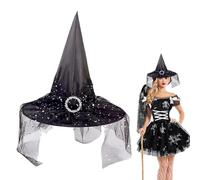 Cappello da strega, cappello da strega, accessori per cosplay e feste per adulti, decorazione per interni esterni e carnivals