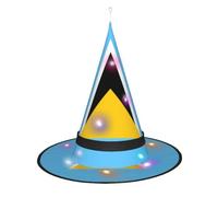 Cappello da strega con bandiera di Santa Lucia, accessori per costume di Halloween, feste in maschera e costume da donna, cappello con luce LED