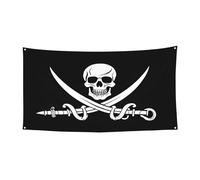 Cappello da strega con stampa a forma di bandiera pirata, copertura completa, per festival, feste e feste in tessuto lavabile in lavatrice