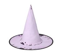 Cappello da strega con stampa a rete, accessorio per costume cosplay per | Cappello da strega da donna, per Halloween, a punta, accessorio per costume cosplay, nero, viola, rosa