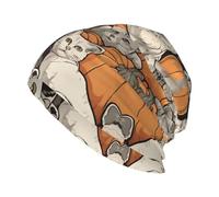 Cappello da strega, da uomo, lavorato a maglia, leggero, caldo, con stampa su tutta la superficie, morbido, elastico, unisex, per uso quotidiano, all'aperto, viaggi, sport, Nero , Taglia unica