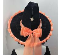 Cappello da strega di Halloween con tesa larga in stile gotico, per feste di