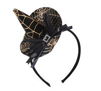 Cappello da strega di Halloween Costume Hairhoop Tessuto Accessorio per lo styling dei capelli per feste a tema Festival Raduno Dressingup Puntelli Pizzo Strega Hairband