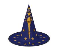 Cappello da strega di Halloween della bandiera dello stato dell'Indiana 1 comodo e durevole adatto per il gioco di ruolo del partito e il carnevale
