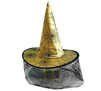 Cappello da strega di Halloween per adulti e bambini, in morbido feltro, accessorio per costume per feste di strega, dolcetto o scherzetto, eventi cosplay, feste di compleanno e decorazione della casa
