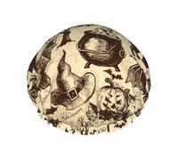 Cappello da strega doppia fascia elastica impermeabile con orecchie arricciate da cucina a prova di olio cofano può essere riutilizzato