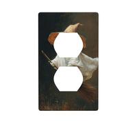 Cappello da strega fantasma che vola sulla scopa copertura interruttore luce decorativa 1 banda piastra da parete per cucina stanza bagno dimensioni 7 x 11,4 cm