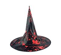 Cappello da strega illuminato a LED spaventoso cappello da mago sanguinante puntelli horror a batteria appeso ciondolo incandescente all'aperto giardino cortile albero decorazione Halloween cappello