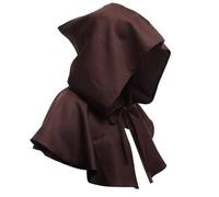 Cappello da strega medievale vintage per Halloween, unisex, per cosplay e prete (marrone, taglia unica)