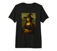Cappello da Strega Monna Lisa Halloween Costume Art Vintage Maglietta Premium