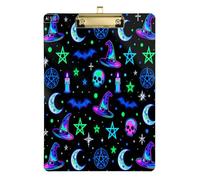 Cappello da strega neon mago appunti trasparente impermeabile per calcio softball Coaching Dimensioni 9 x 12.5 Tabla para escribir con Clip