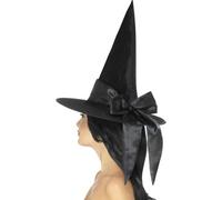 Cappello Da Strega Nero Per Donne Accessorio Di Costume Di Halloween Per Adulti