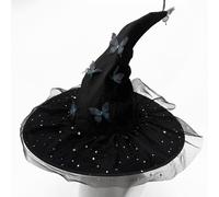 Cappello da strega per uomo con farfalle e maglia a per travestimento da