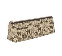 Cappello da strega Stampa PVC Coin Purse Money Bag Caso di Trucco Matita Sacchetto Della Chiusura Lampo Cancelleria caso, Bianco, One Size, Semplice