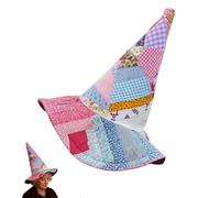 Cappello da stregone trapuntato - Accessorio per costumi artistici folk di Halloween per donne, stregoni e artisti, cappello da gioco decorativo per mascherare, palcoscenico, festa, Natale o carnevale