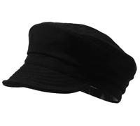 Cappello Da Strillone Classico Da Donna In Cotone Cappello Da Strillone A Tinta Unita Con Visiera Piatta Berretto Casual Da Viaggio Per Attività All'aperto Hat Da Tassista(Black)
