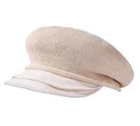 Cappello Da Strillone Estivo Da Donna, Traspirante E Morbido Berretto Elegante A Tesa Corta, Pieghevole, Ideale Per Il Sole Hat Casual Da Pittore O Da Tassista(A-beige)