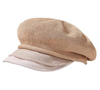 Cappello Da Strillone Estivo Da Donna, Traspirante E Morbido Berretto Elegante A Tesa Corta, Pieghevole, Ideale Per Il Sole Hat Casual Da Pittore O Da Tassista(A-khaki)