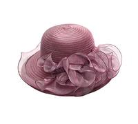 Cappello da tè in organza, bombette da donna, fascinator derby per cappello da sole, cappello da derby, A, Taglia unica