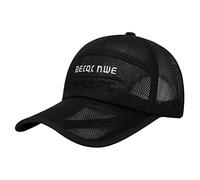 Cappello da uomo a tesa cava traspirante Mesh Cap Outdoor Fishing Baseball Cap parasole cappello da donna cappelli invernali con visiere, Nero , Taglia unica